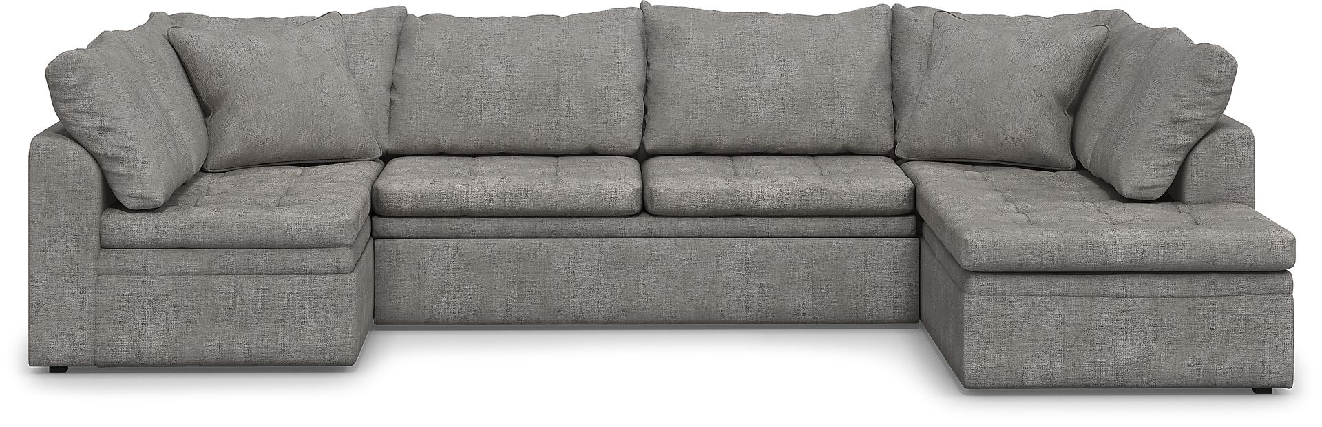 Cindy Crawford Home Sheridan Square Gray 6 Pc Sleeper Sectional Living Room - Image 2