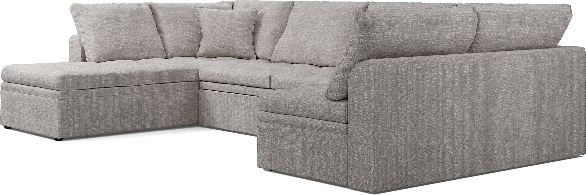 Sheridan Square Gray 3 Pc Sleeper Sectional - Image 4