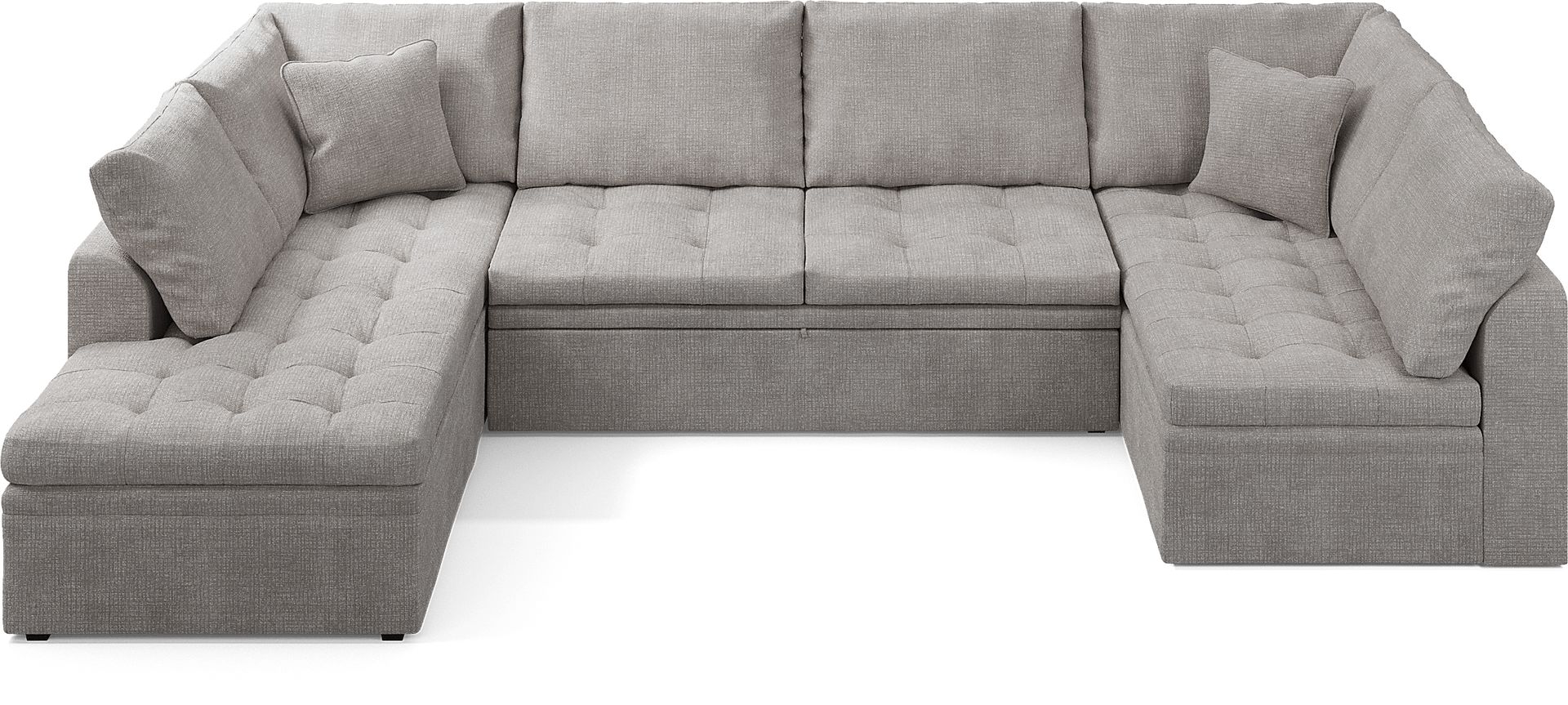 Sheridan Square Gray 3 Pc Sleeper Sectional - Image 6