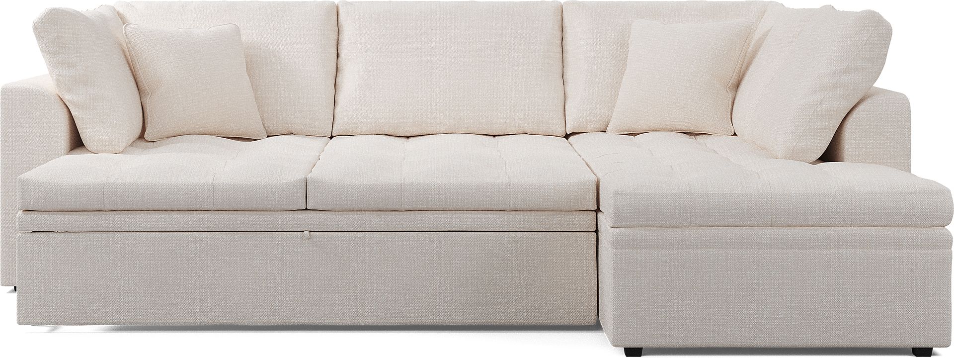 Sheridan Square Off-White 2 Pc Sleeper Sectional - Image 3