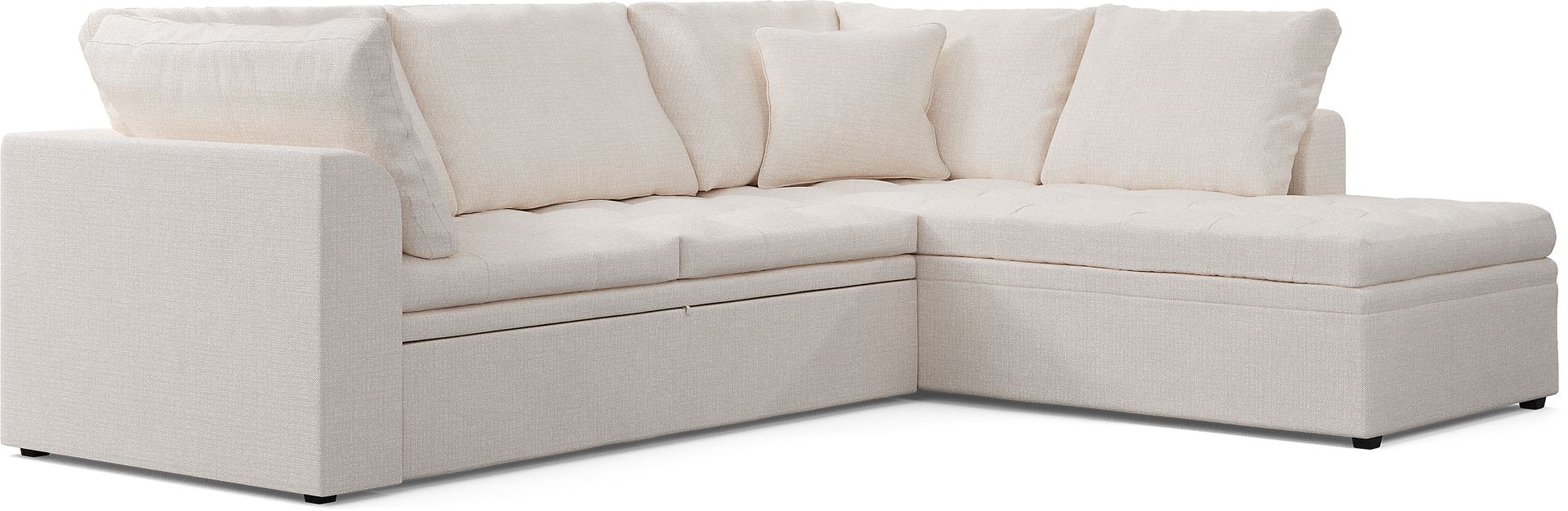 Sheridan Square Off-White 2 Pc Sleeper Sectional - Image 4