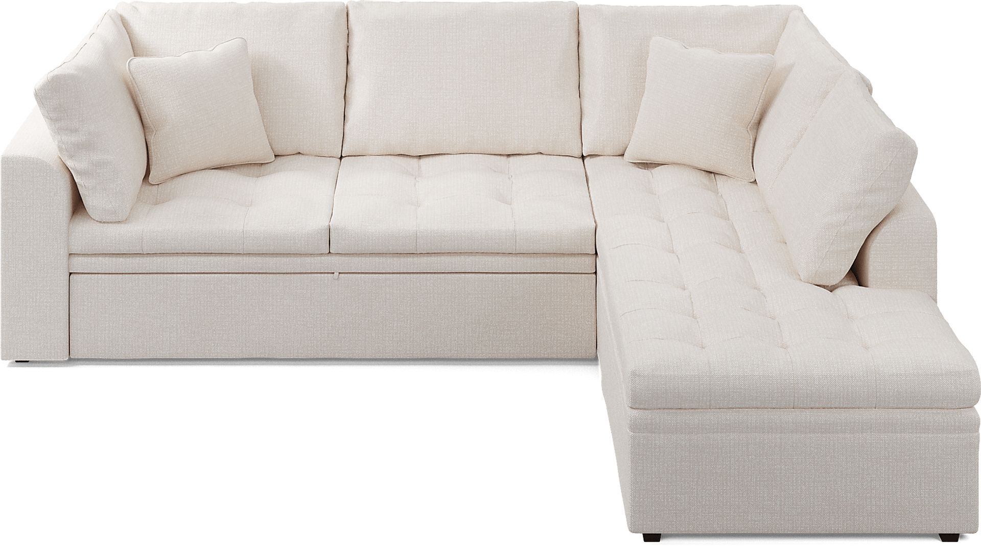 Sheridan Square Off-White 2 Pc Sleeper Sectional - Image 6