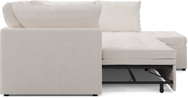 Sheridan Square Off-White 4 Pc Sleeper Sectional Living Room - Thumbnail - Image 8