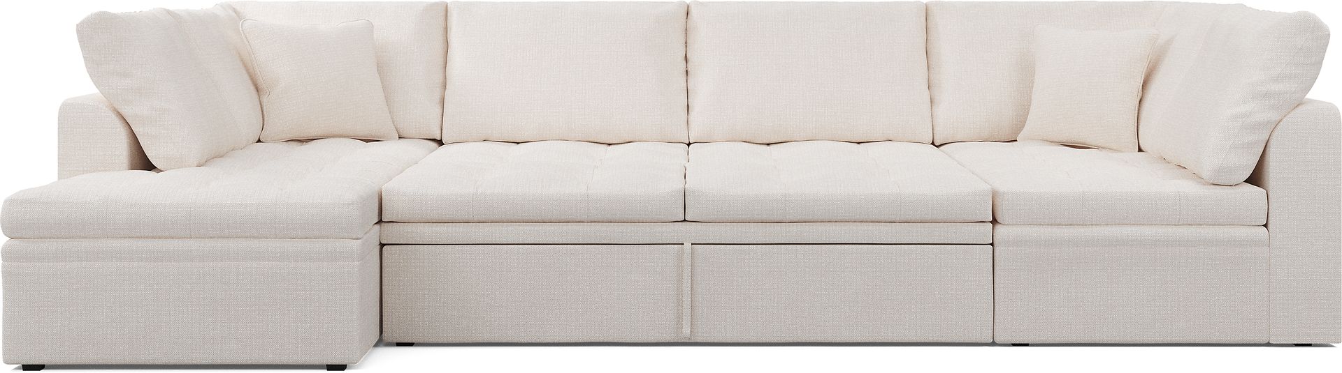 Sheridan Square Off-White 3 Pc Sleeper Sectional - Image 3