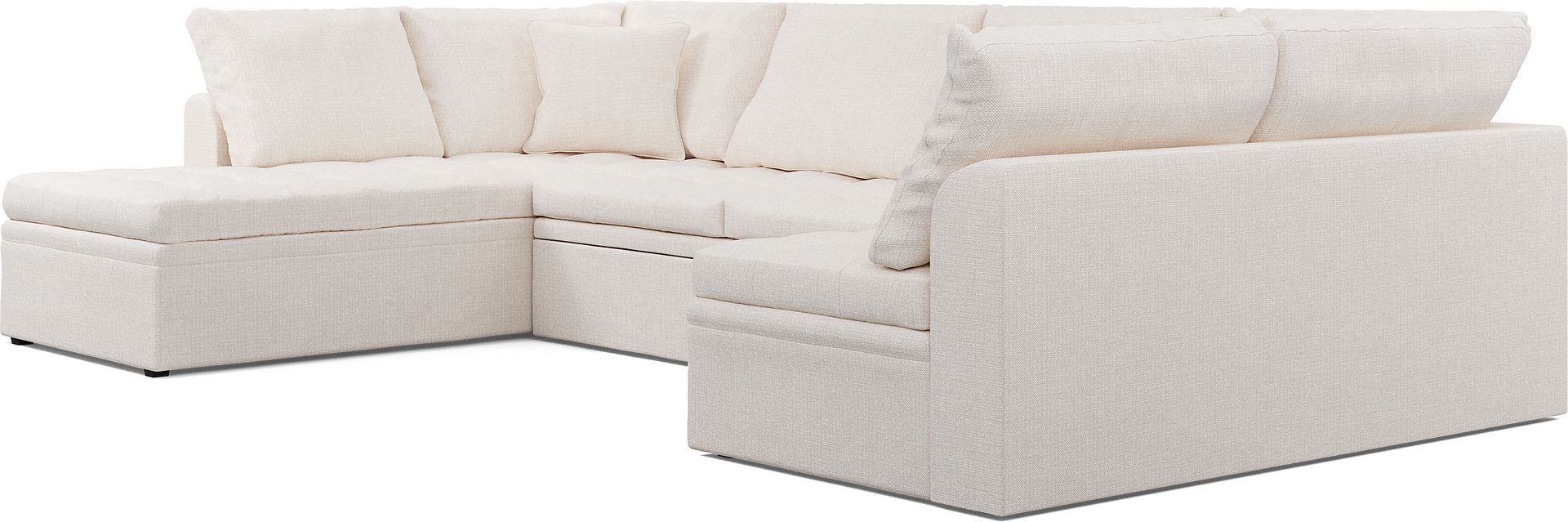 Sheridan Square Off-White 3 Pc Sleeper Sectional - Image 4