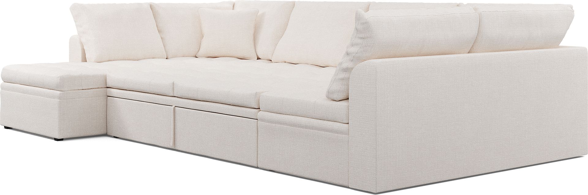 Sheridan Square Off-White 3 Pc Sleeper Sectional - Image 5