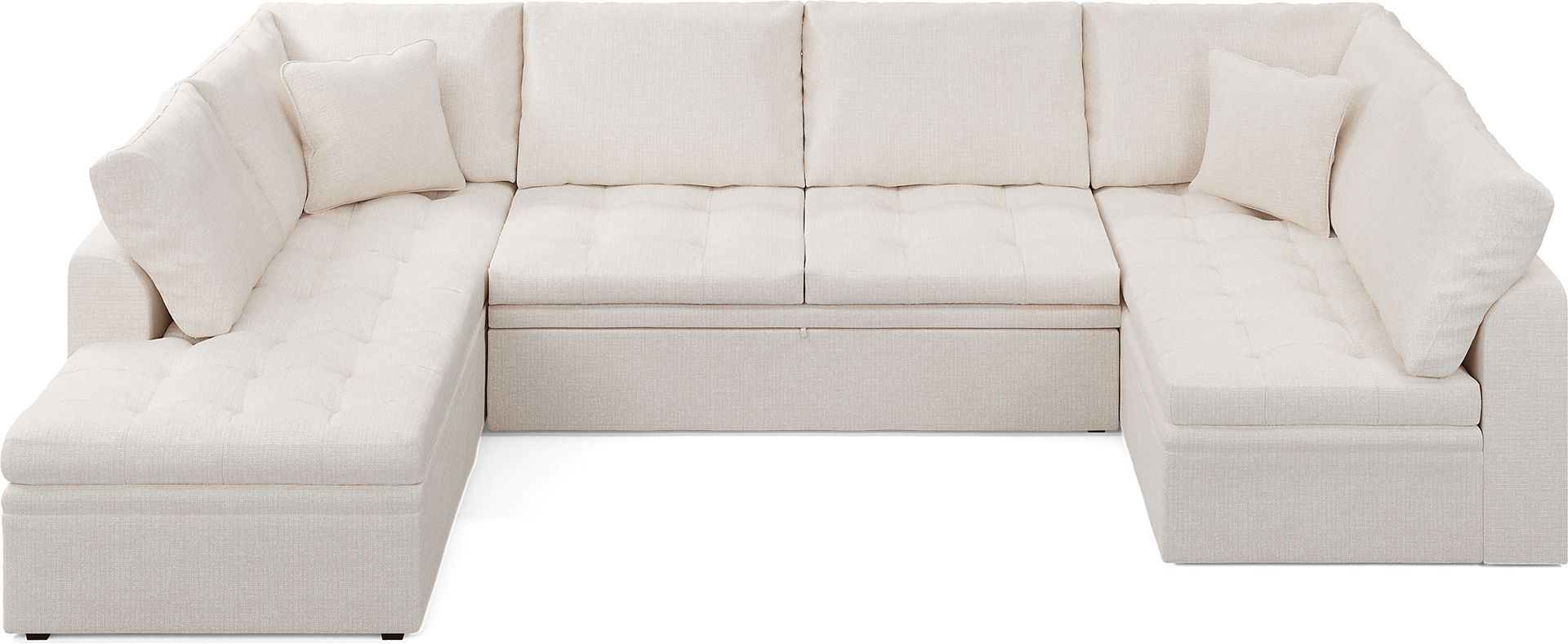 Sheridan Square Off-White 3 Pc Sleeper Sectional - Image 6
