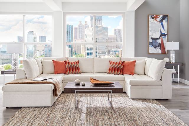 Sheridan Square Off-White 3 Pc Sleeper Sectional - Thumbnail - Image 2