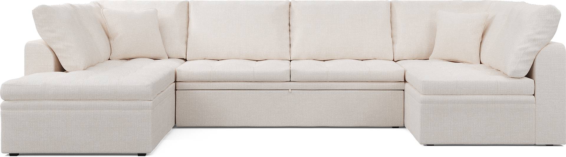 3 pc left arm chaise sleeper sectional