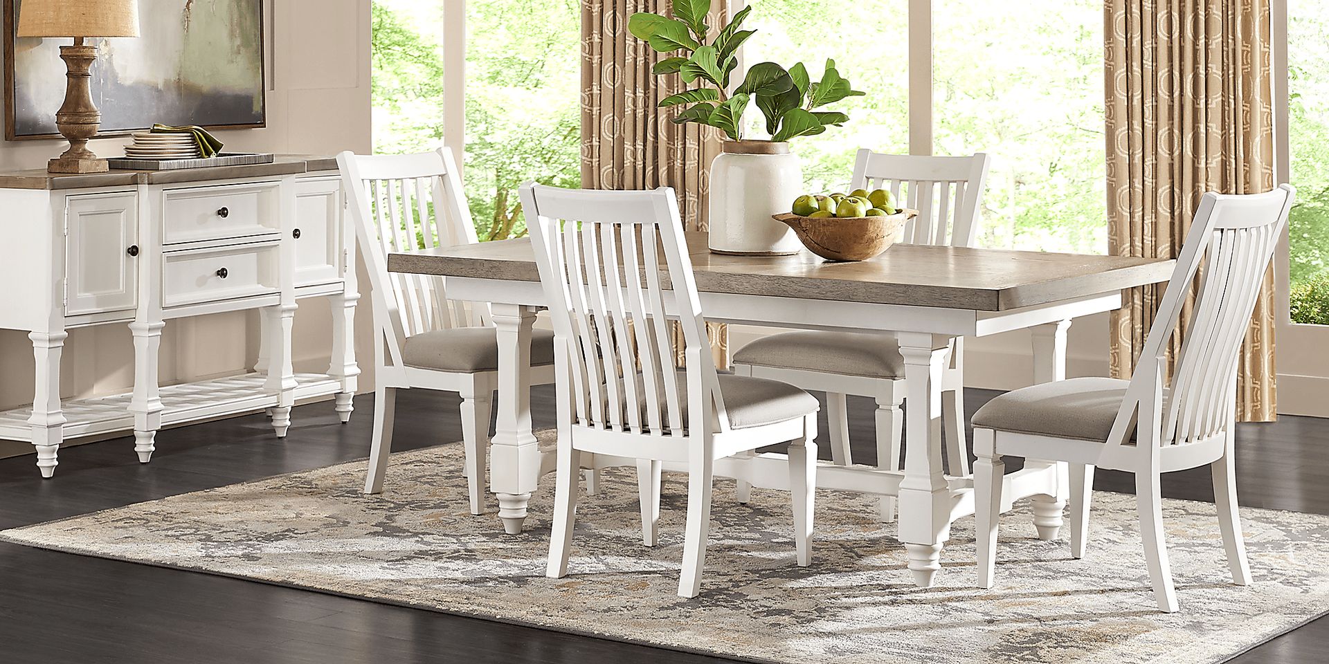 Cindy Crawford Shorewood White Colors,white Dining Table 