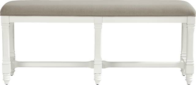 Shorewood White Counter Height Bench - Thumbnail - Image 2