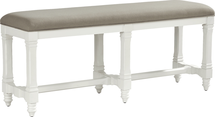 Shorewood White Counter Height Bench