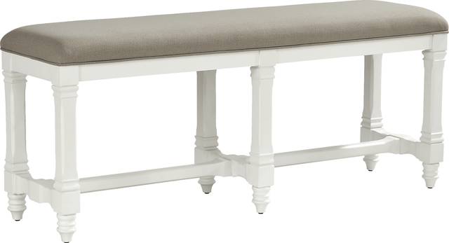 Shorewood White Counter Height Bench - Thumbnail - Image 1