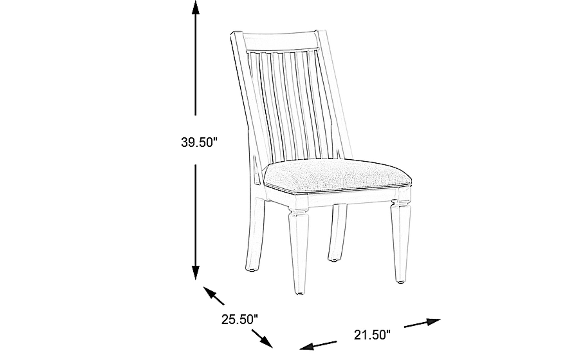Dimension Image. Please refer to the Dimension Tab on this page for dimension details.
