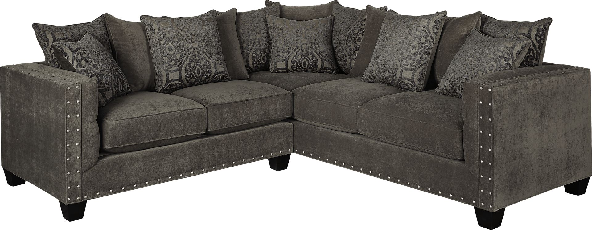 Cindy Crawford Home Sidney Road Gray 2 Pc Sectional - Image 1