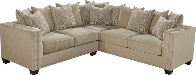 Cindy Crawford Home Sidney Road Taupe 2 Pc Sectional - Thumbnail - Image 1