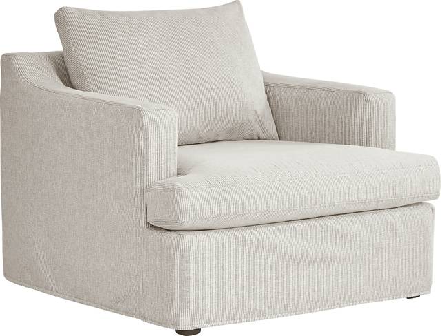 Soho Loft Beige Slipcover Chair - Thumbnail - Image 1