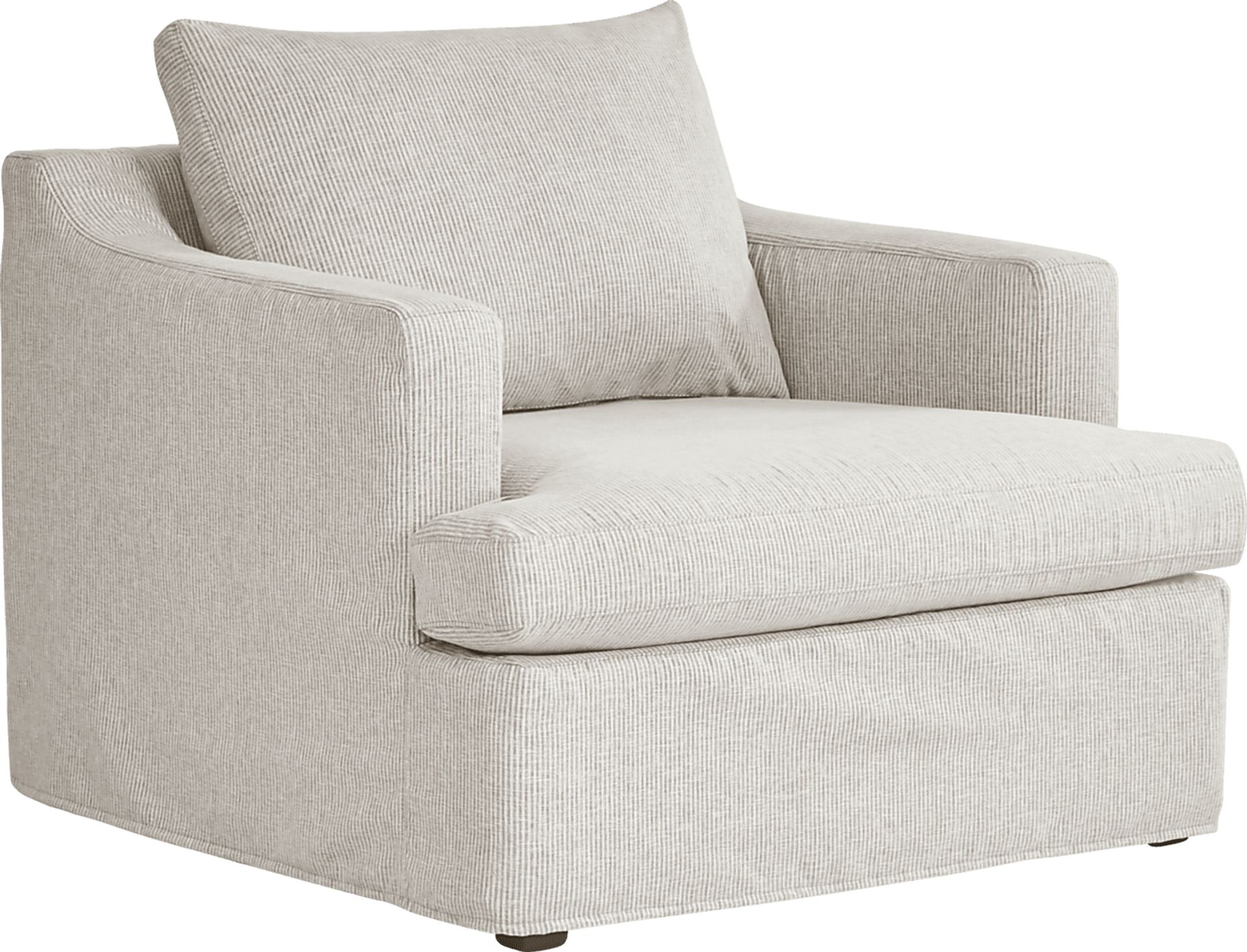 Soho Loft Beige Slipcover Chair - Image 1