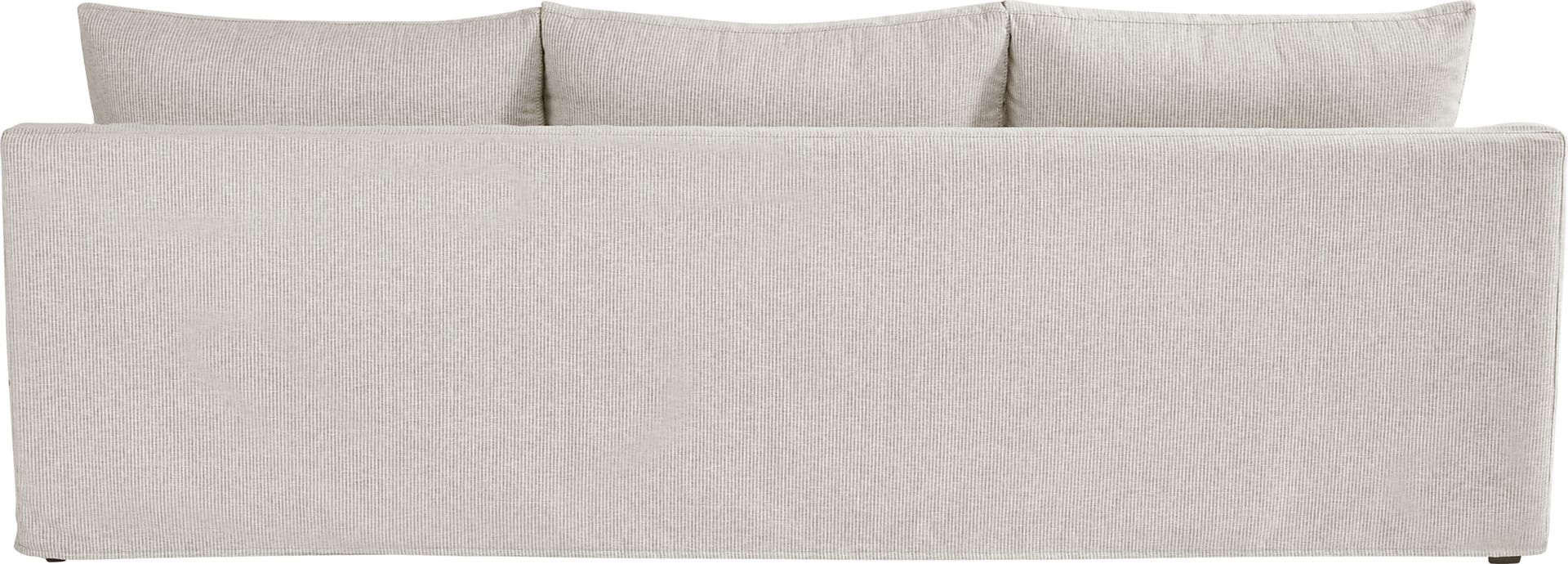 Soho Loft Beige Slipcover Chaise Sofa - Image 2