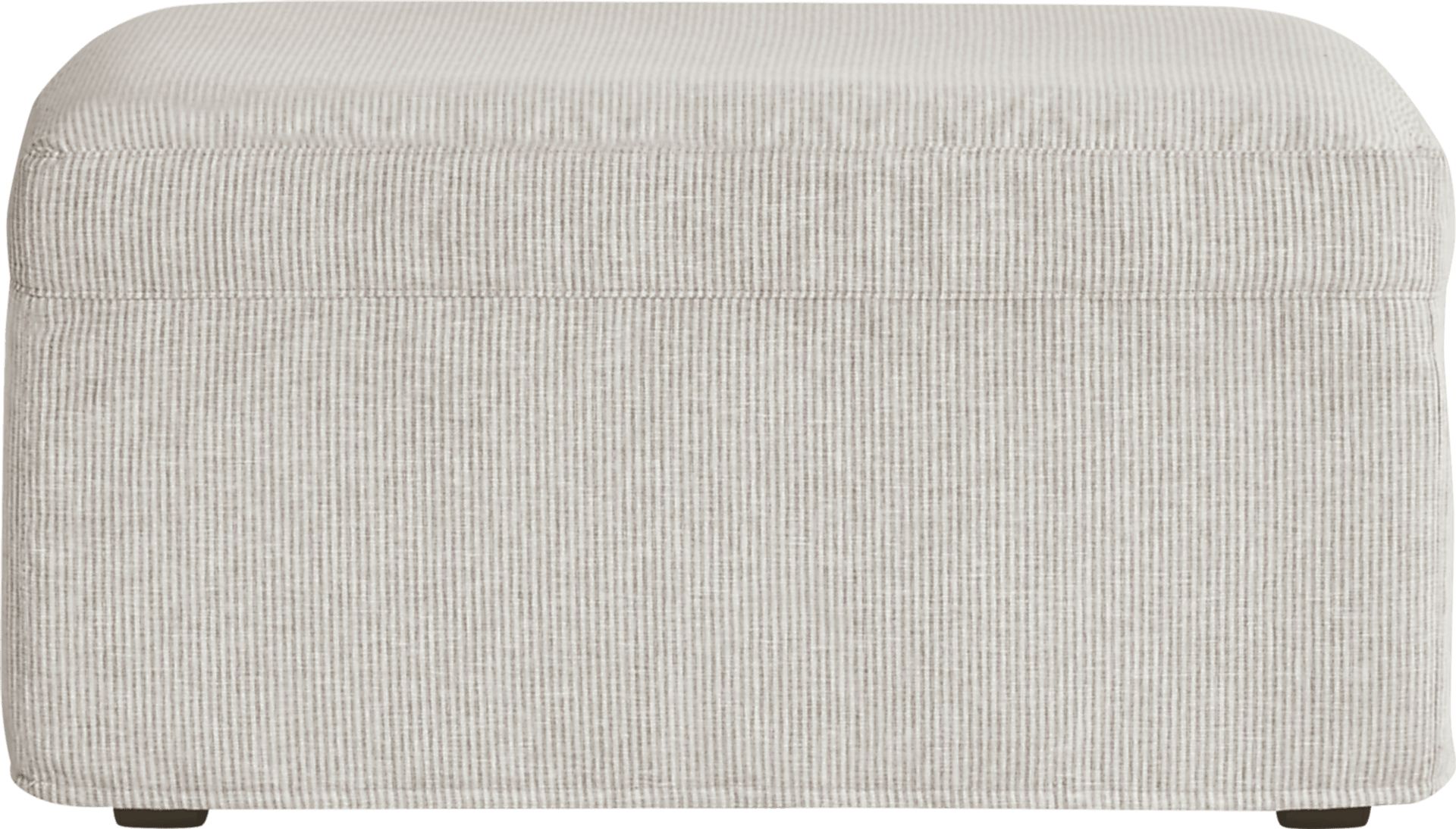 Soho Loft Beige Slipcover Ottoman - Image 1