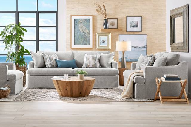 Soho Loft Gray Slipcover 5 Pc Living Room - Thumbnail - Image 1