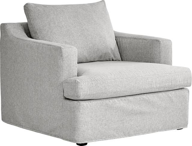 Soho Loft Gray Slipcover 5 Pc Sectional Living Room - Thumbnail - Image 5