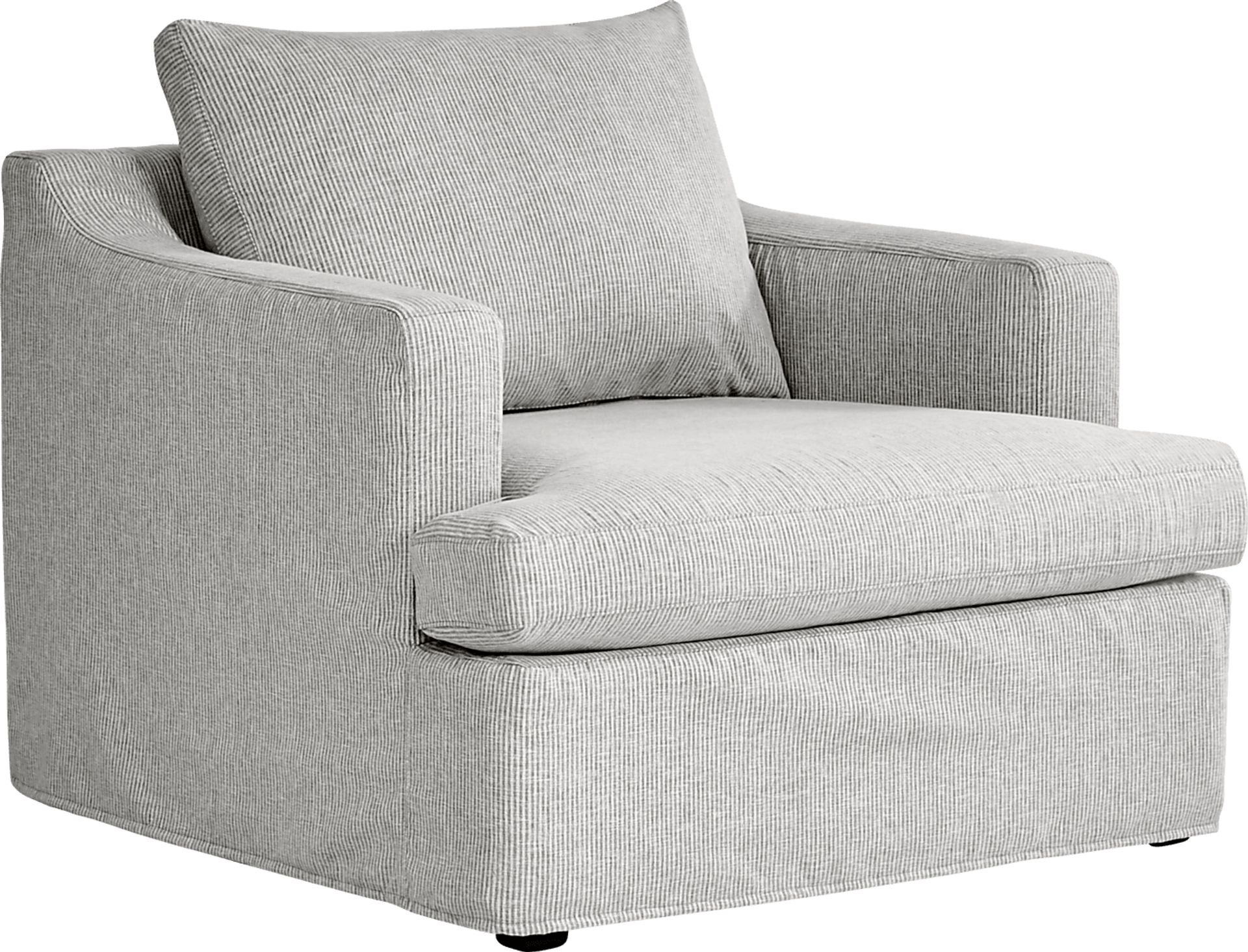 Soho Loft Gray Slipcover 7 Pc Living Room with Sleeper Sofa - Image 7