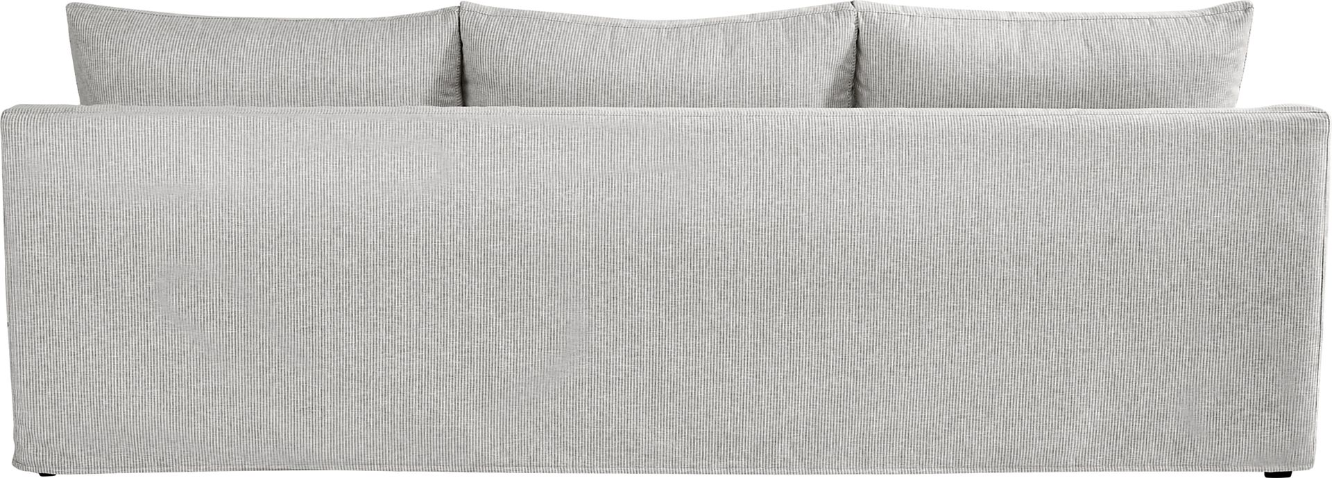 Soho Loft Gray Slipcover 4 Pc Sectional Living Room - Image 3