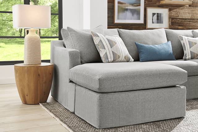 Soho Loft Gray Slipcover Chaise Sofa - Thumbnail - Image 4