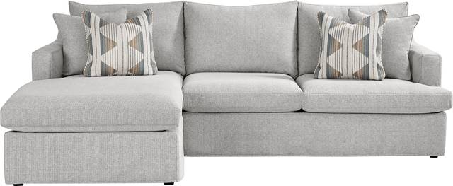 Soho Loft Gray Slipcover Chaise Sofa - Thumbnail - Image 1