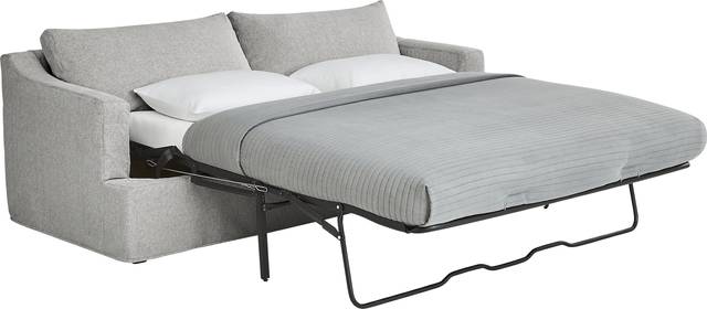 Soho Loft Gray Slipcover 7 Pc Living Room with Gel Foam Sleeper Sofa - Thumbnail - Image 3