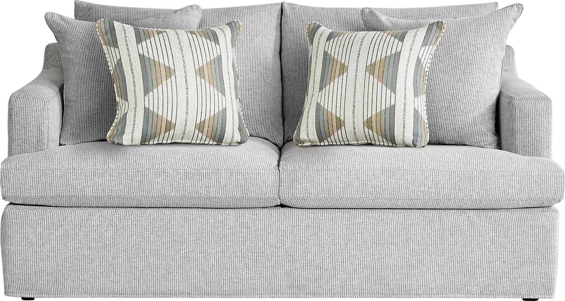 Soho Loft Gray Slipcover 7 Pc Living Room - Image 6