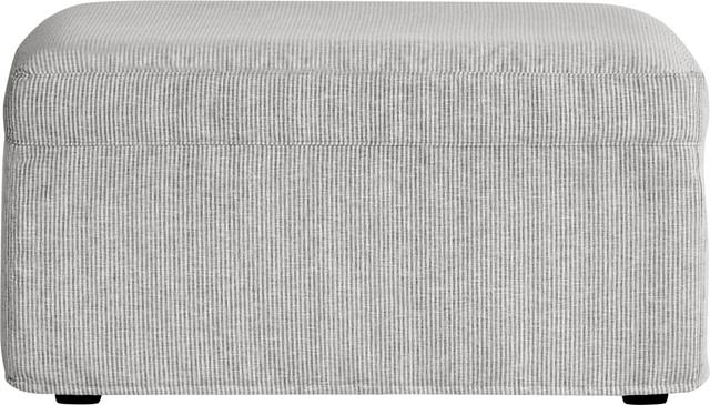 Soho Loft Gray Slipcover Ottoman - Thumbnail - Image 1