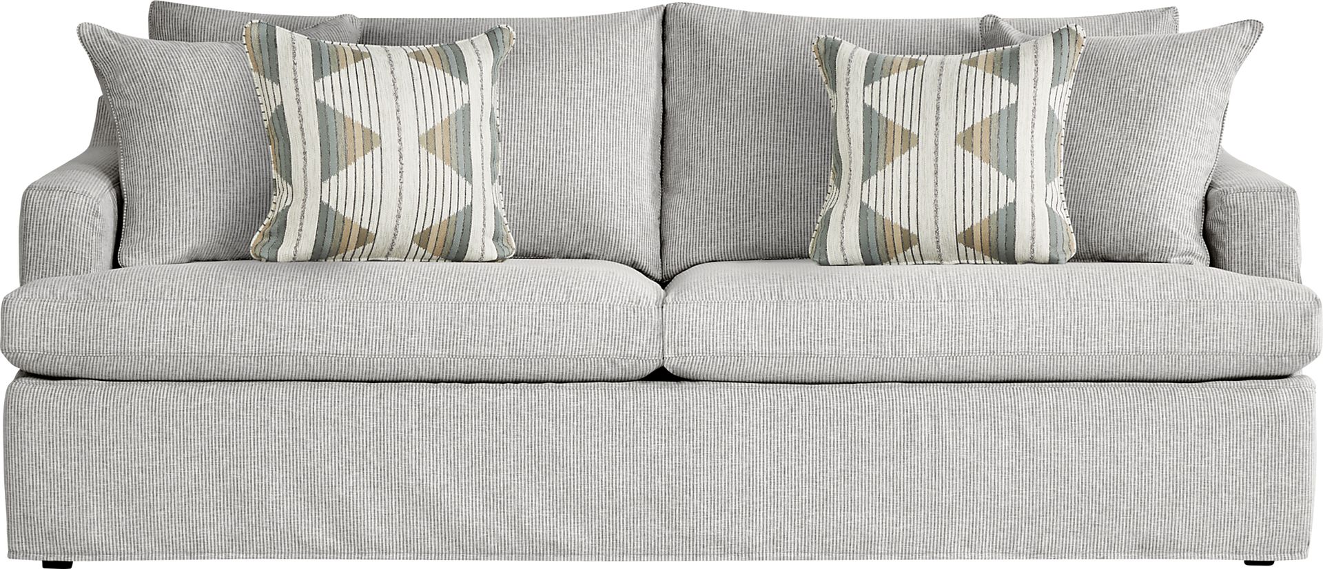 Soho Loft Gray Slipcover Sofa - Image 1