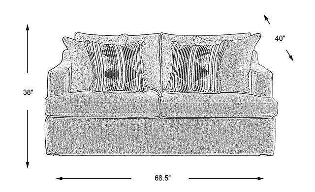 Dimension Image. Please refer to the Dimension Tab on this page for dimension details.