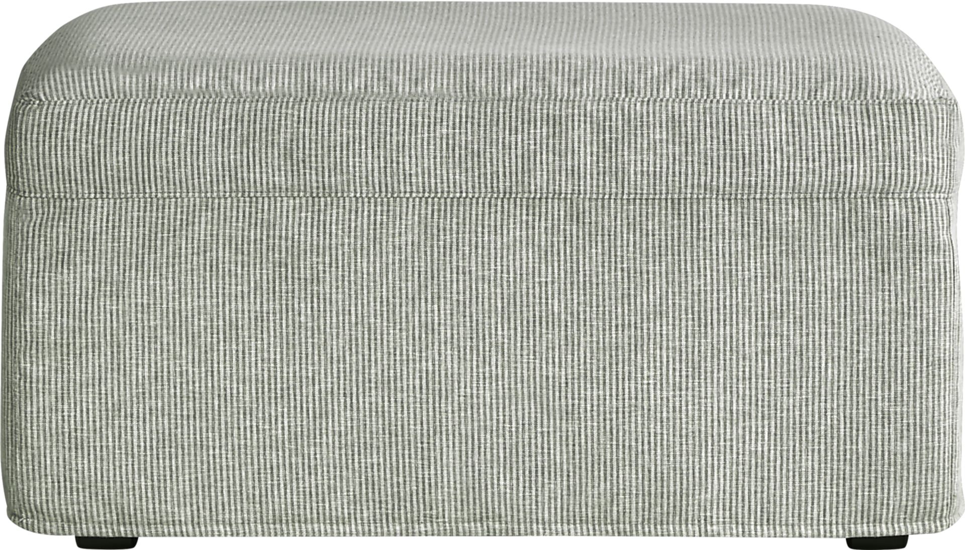Soho Loft Green Slipcover Ottoman - Image 1