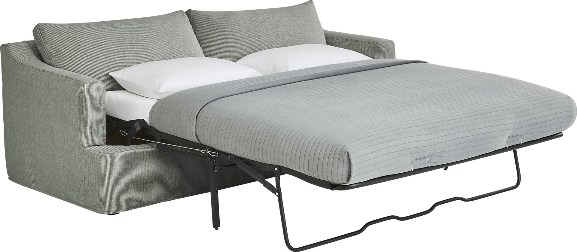 Soho Loft Green Slipcover Sleeper Sofa - Image 2