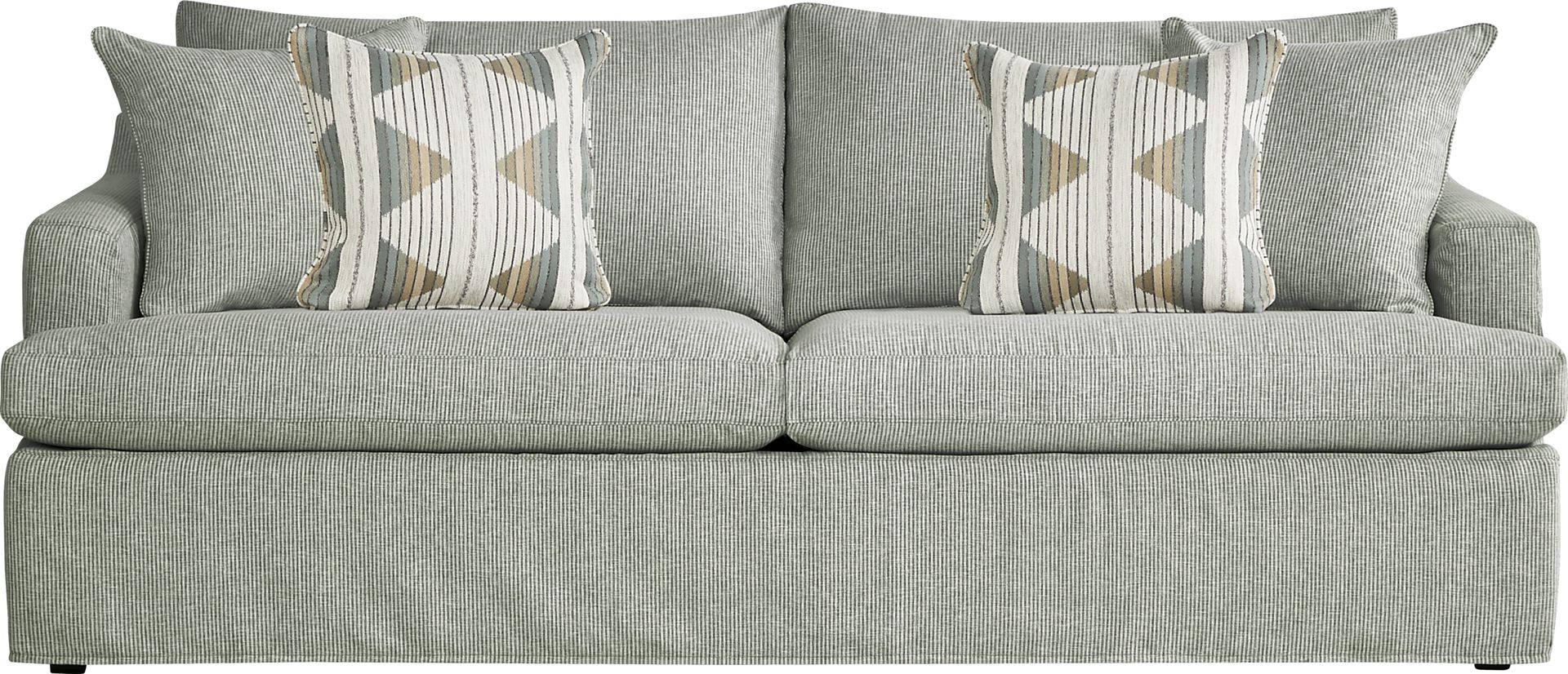 Soho Loft Green Slipcover Sleeper Sofa - Image 1