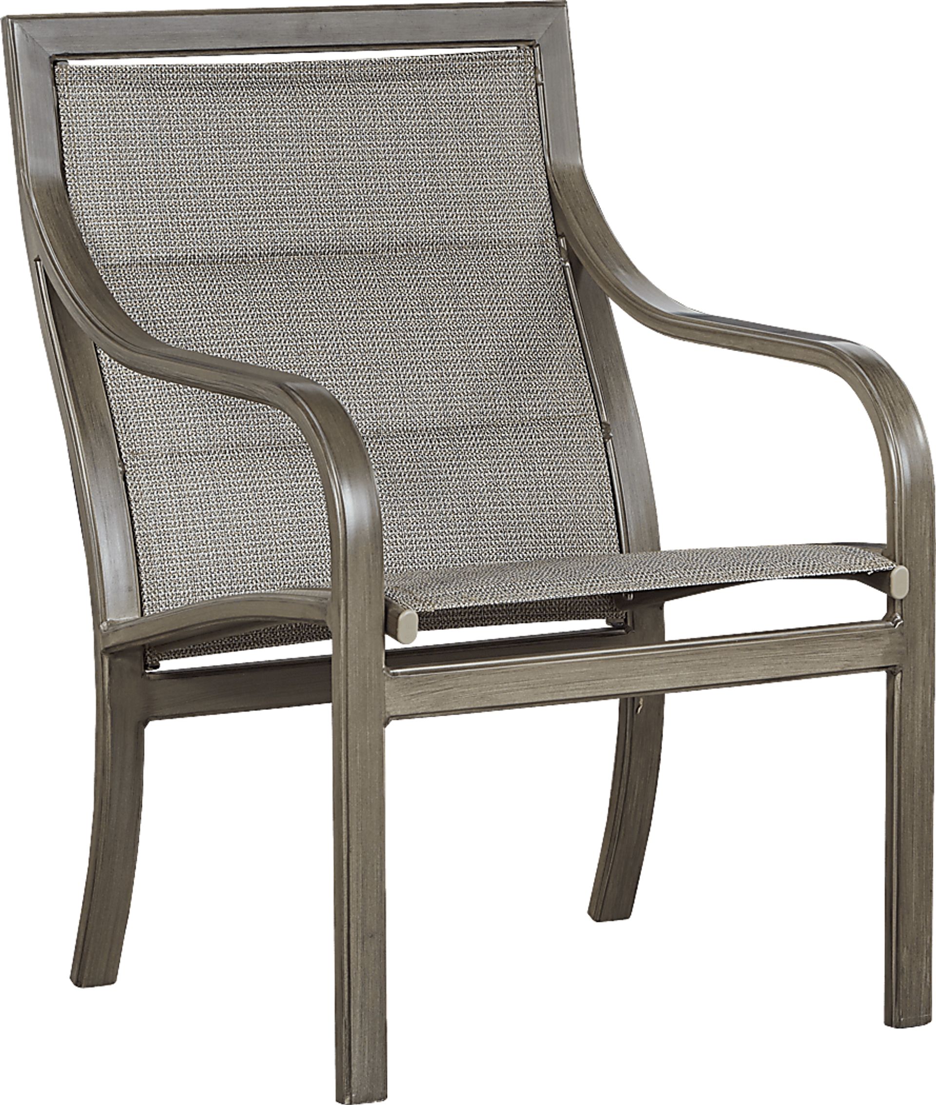 Cindy Crawford Home St. Lucia Champagne Outdoor Arm Chair - Image 1