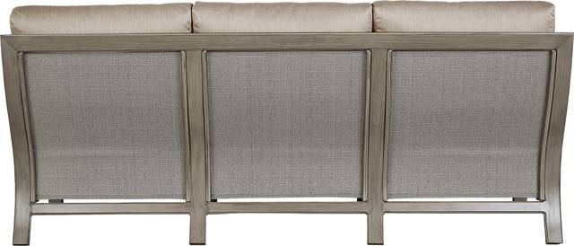 Cindy Crawford Home St. Lucia Champagne Outdoor Sofa with Mushroom Cushions - Thumbnail - Image 3