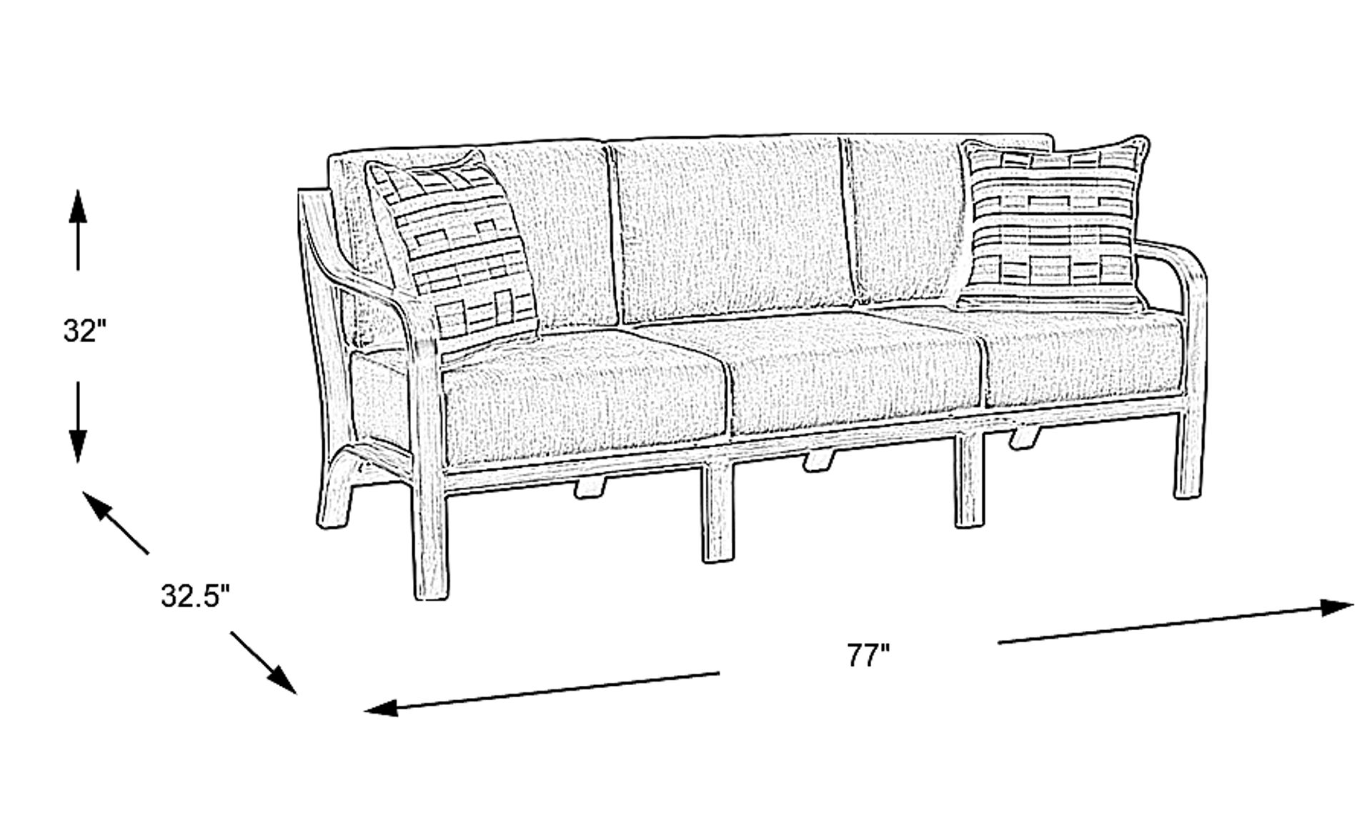 Dimension Image. Please refer to the Dimension Tab on this page for dimension details.