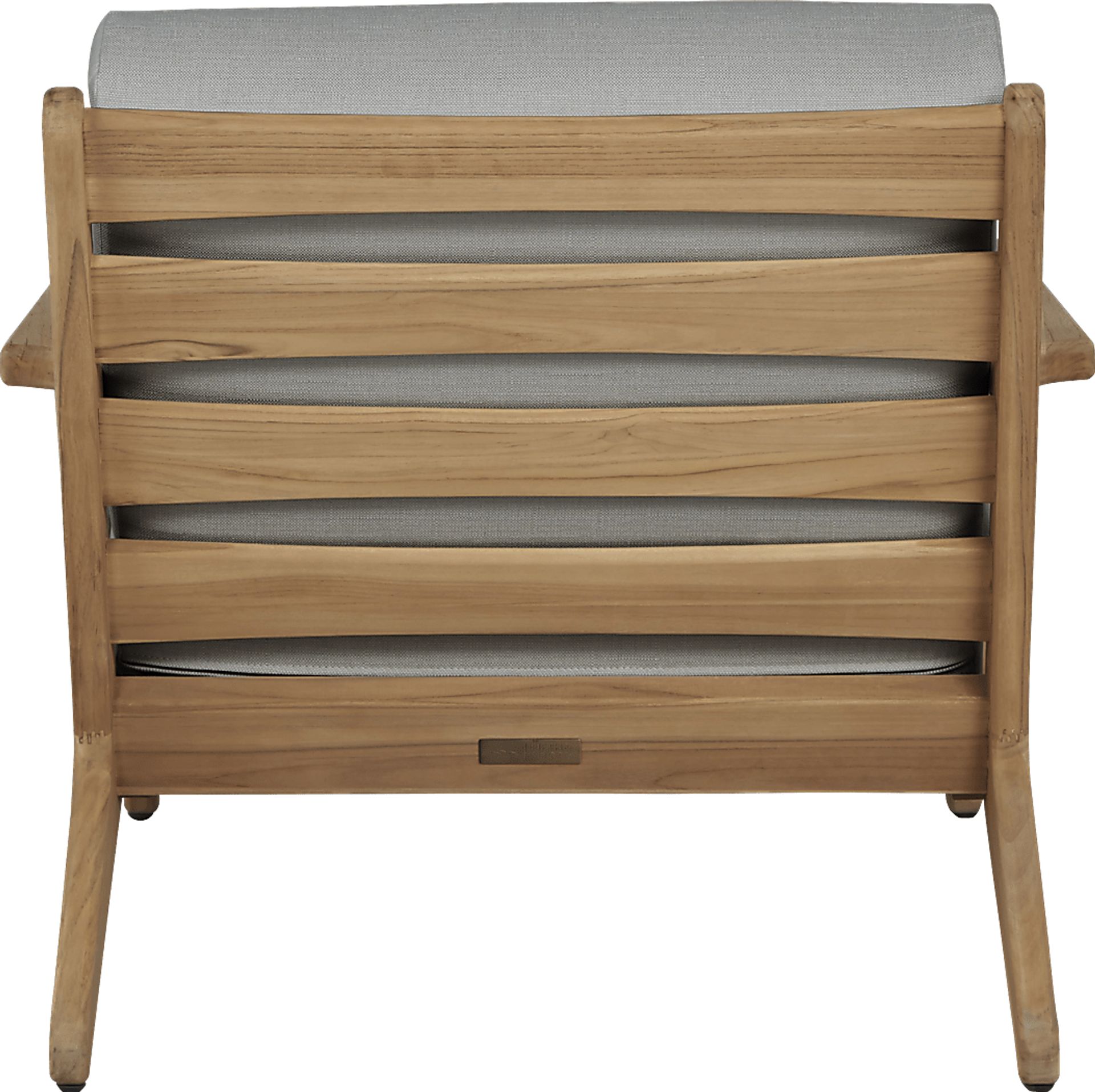 Cindy Crawford Home Sydney Teak Outdoor Chair with Pewter Cushions - Image 3