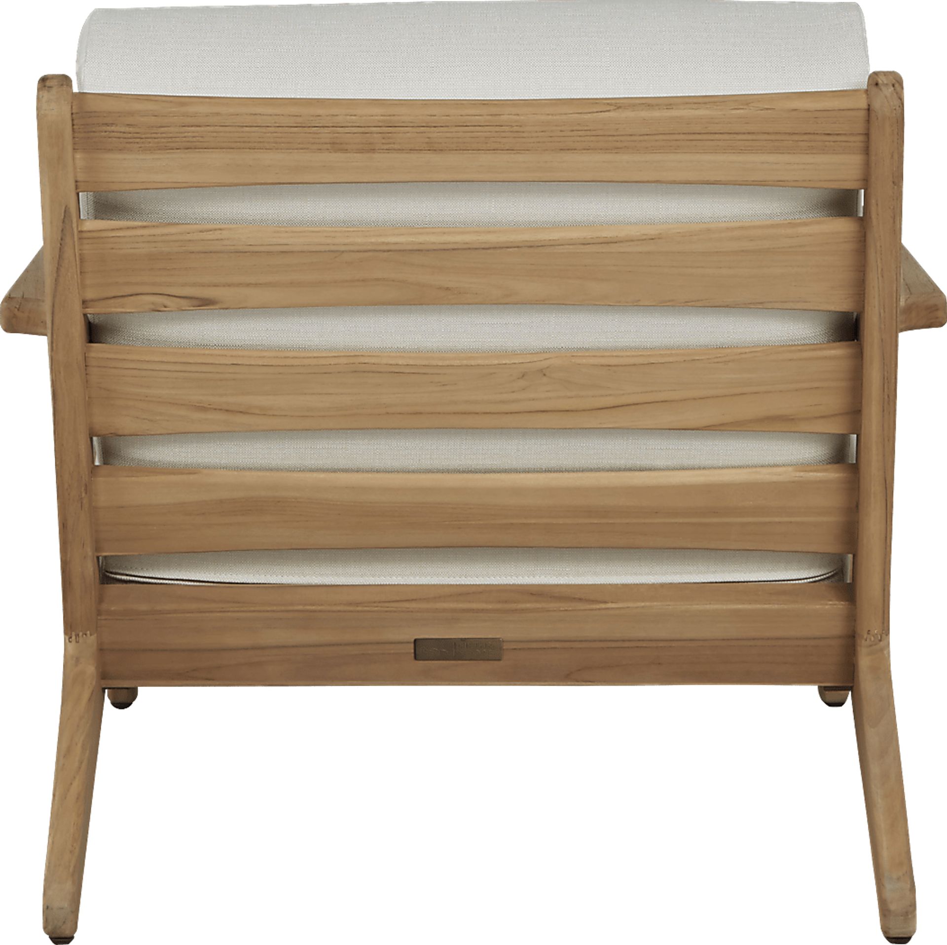 Cindy Crawford Home Sydney Teak Outdoor Chair with White Sand Cushions - Image 2