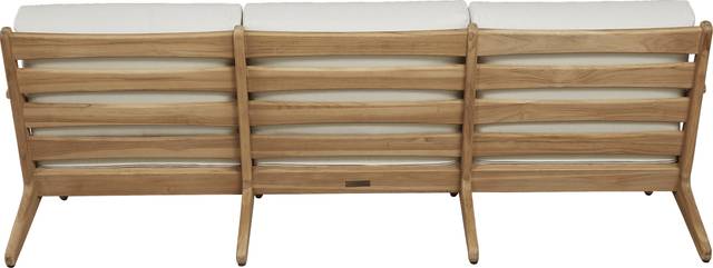 Cindy Crawford Home Sydney Teak Outdoor Sofa with Sand Cushions - Thumbnail - Image 2