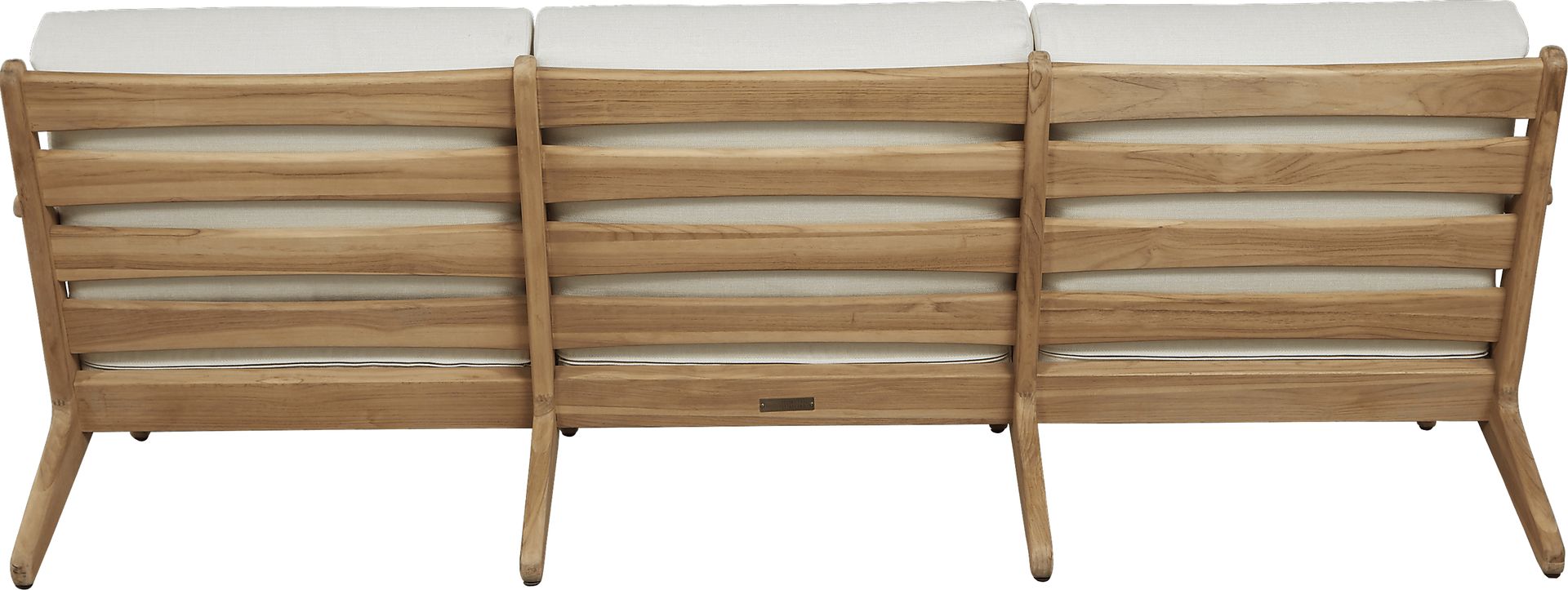 Cindy Crawford Home Sydney Teak Outdoor Sofa with Sand Cushions - Image 2