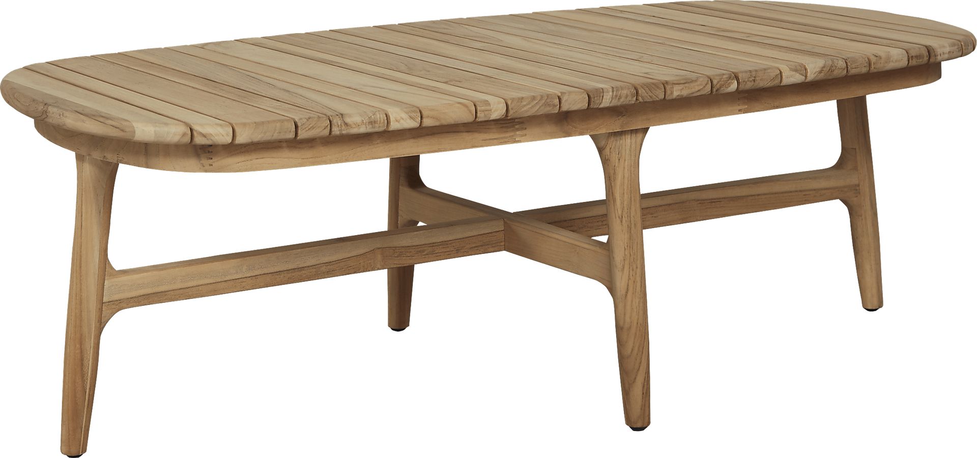 Cindy Crawford Home Sydney Teak Tan Outdoor Cocktail Table - Image 1