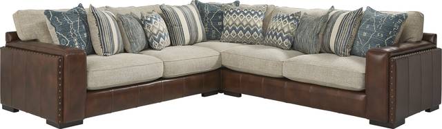 Cindy Crawford Home Telluride Falls Sand 6 Pc Sectional Living Room - Thumbnail - Image 2