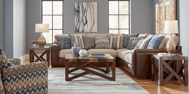 Cindy Crawford Home Telluride Falls Sand 3 Pc Sectional - Thumbnail - Image 2