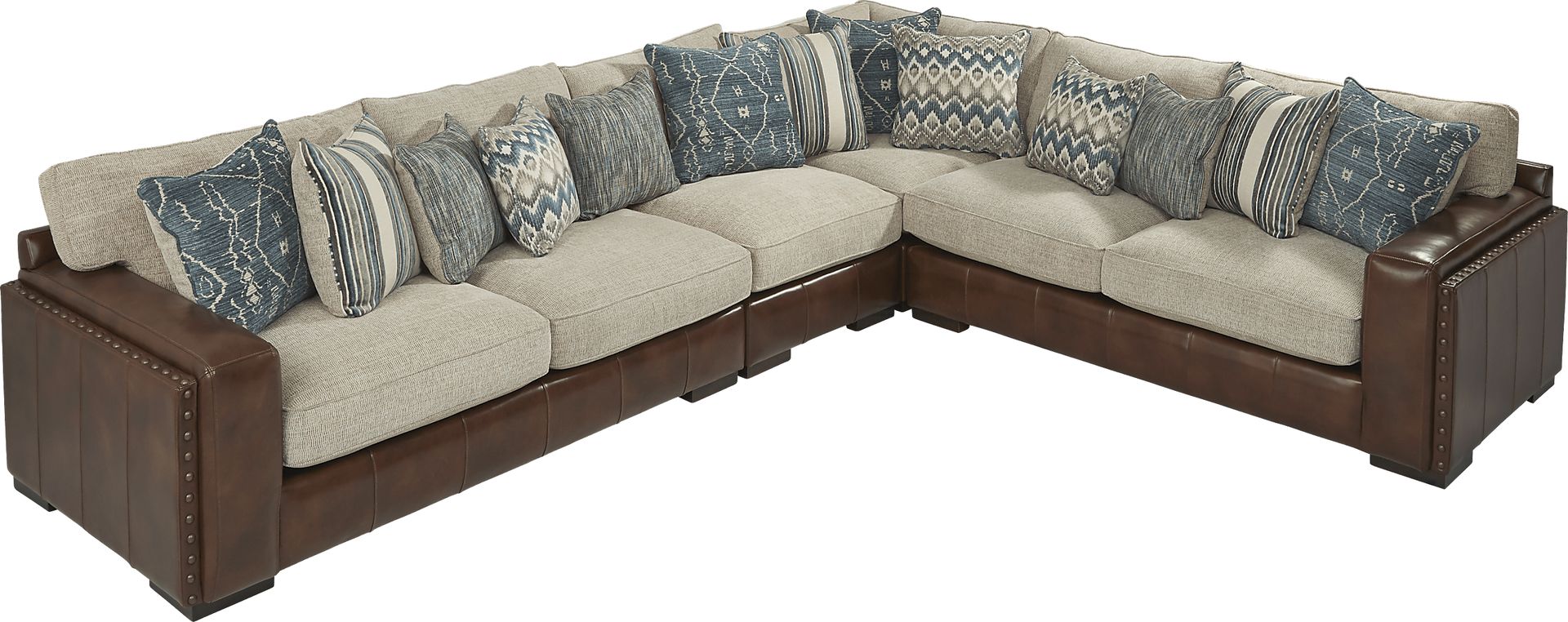 Cindy Crawford Home Telluride Falls Sand 7 Pc Sectional Living Room - Image 3