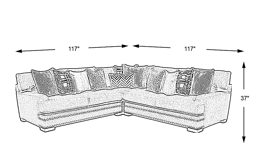 Cindy Crawford Home Tribeca Loft Beige 3 Pc Sectional Rooms To Go